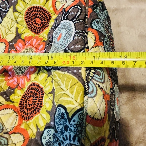 Vera Bradley Laptop Backpack Flower Shower School Bag Computer Compartment 70s - Picture 10 of 12